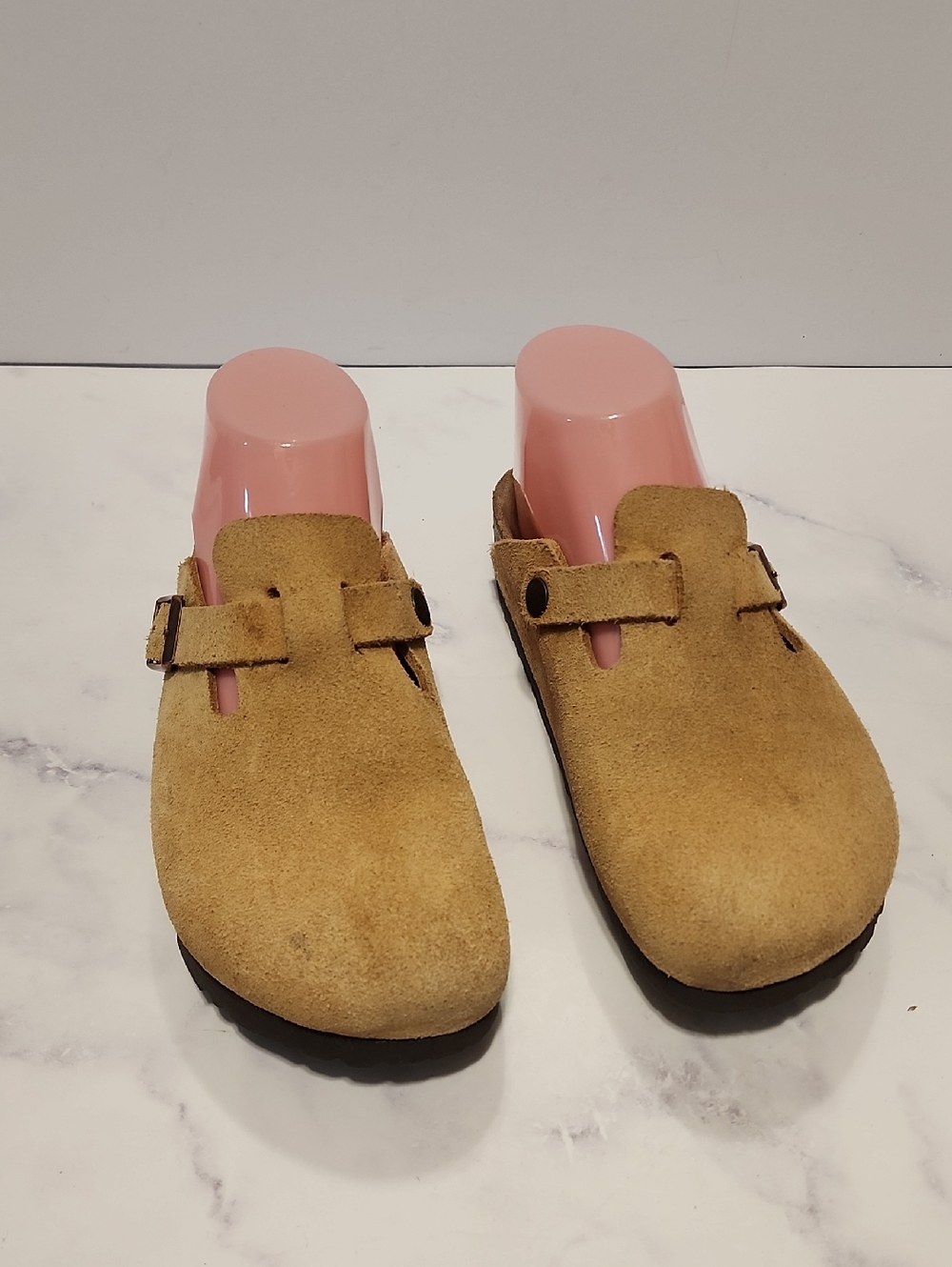 Birkenstock Tan Suede Clog Mules